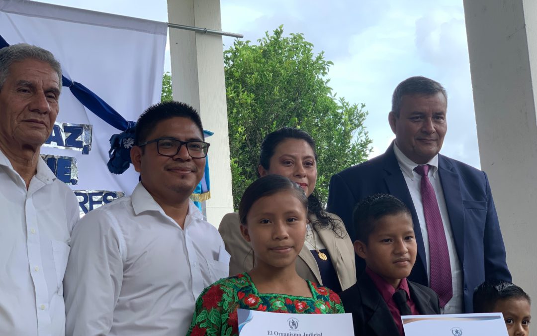 Actividad Interinstitucional “Mis Primeros Pasos con la Justicia” en Playa Grande Ixcán